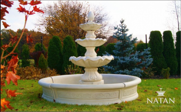 Zierbrunnen Springbrunnen Skulptur Brunnen Deko Garten Fontaine Teich Neu